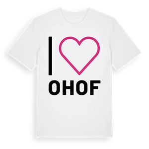 Jag älskar Ohof t-shirt stort tryck – ekologisk bomull t-shirt från Pinshirt