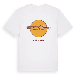 Oldendorf (Luhe) cirkel t-shirt – ekologisk bomull t-shirt från Pinshirt