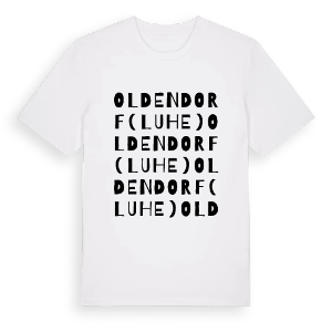 Oldendorf (Luhe) ordlek t-shirt – ekologisk bomull t-shirt från Pinshirt