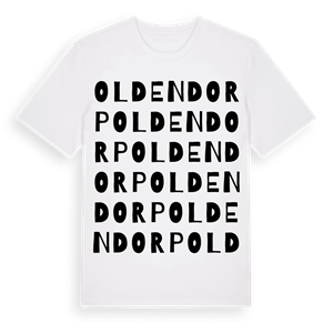 Oldendorp ordlek t-shirt – ekologisk bomull t-shirt från Pinshirt