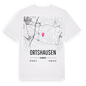 Ortshausen karta t-shirt – ekologisk bomull t-shirt från Pinshirt