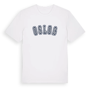 Osloß college t-shirt – ekologisk bomull t-shirt från Pinshirt