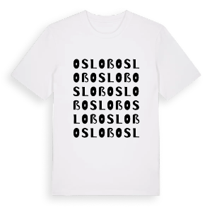 Osloß ordlek t-shirt – ekologisk bomull t-shirt från Pinshirt