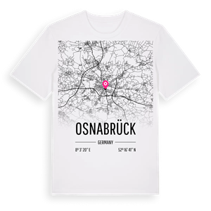 Osnabrück karta t-shirt – ekologisk bomull t-shirt från Pinshirt