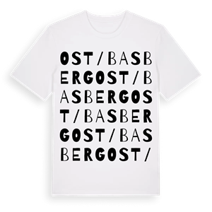 Ost/Basberg ordlek t-shirt – ekologisk bomull t-shirt från Pinshirt