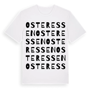 Osteressen ordlek t-shirt – ekologisk bomull t-shirt från Pinshirt