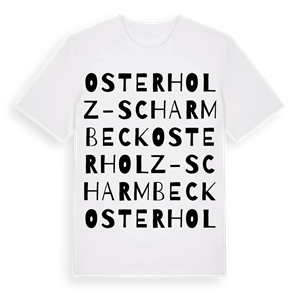 Osterholz-Scharmbeck ordlek t-shirt – ekologisk bomull t-shirt från Pinshirt