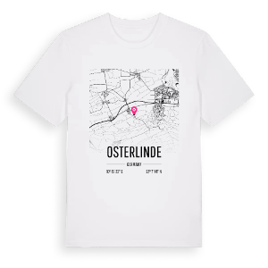 Osterlinde karta t-shirt – ekologisk bomull t-shirt från Pinshirt