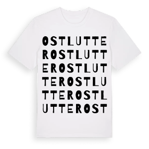 Ostlutter ordlek t-shirt – ekologisk bomull t-shirt från Pinshirt