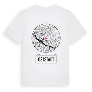 Oststadt t-shirt – ekologisk bomull t-shirt från Pinshirt