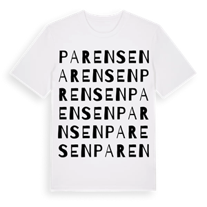 Parensen ordlek t-shirt – ekologisk bomull t-shirt från Pinshirt