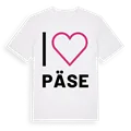 Jag älskar Päse t-shirt stort tryck
