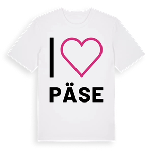 Jag älskar Päse t-shirt stort tryck – ekologisk bomull t-shirt från Pinshirt