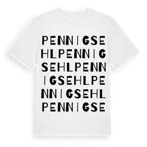 Pennigsehl ordlek t-shirt – ekologisk bomull t-shirt från Pinshirt