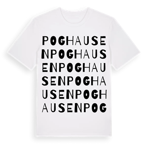 Poghausen ordlek t-shirt – ekologisk bomull t-shirt från Pinshirt