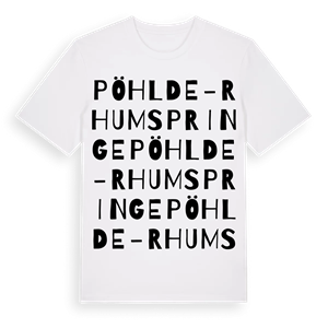 Pöhlde-Rhumspringe ordlek t-shirt – ekologisk bomull t-shirt från Pinshirt