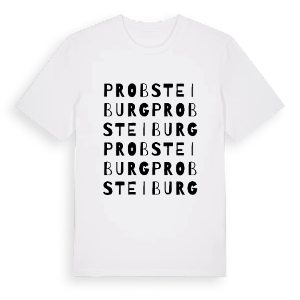Probsteiburg ordlek t-shirt – ekologisk bomull t-shirt från Pinshirt