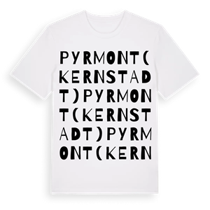 Pyrmont (Kernstadt) ordlek t-shirt – ekologisk bomull t-shirt från Pinshirt