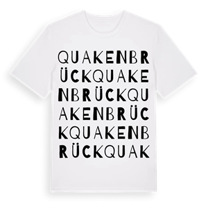 Quakenbrück ordlek t-shirt – ekologisk bomull t-shirt från Pinshirt