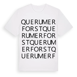 Querumer Forst ordlek t-shirt – ekologisk bomull t-shirt från Pinshirt
