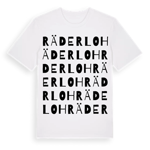 Räderloh ordlek t-shirt – ekologisk bomull t-shirt från Pinshirt