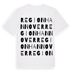 Region Hannover ordlek t-shirt – ekologisk bomull t-shirt från Pinshirt