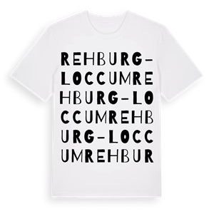 Rehburg-Loccum ordlek t-shirt – ekologisk bomull t-shirt från Pinshirt