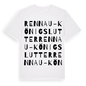 Rennau-Königslutter ordlek t-shirt – ekologisk bomull t-shirt från Pinshirt