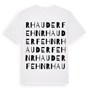 Rhauderfehn ordlek t-shirt – ekologisk bomull t-shirt från Pinshirt