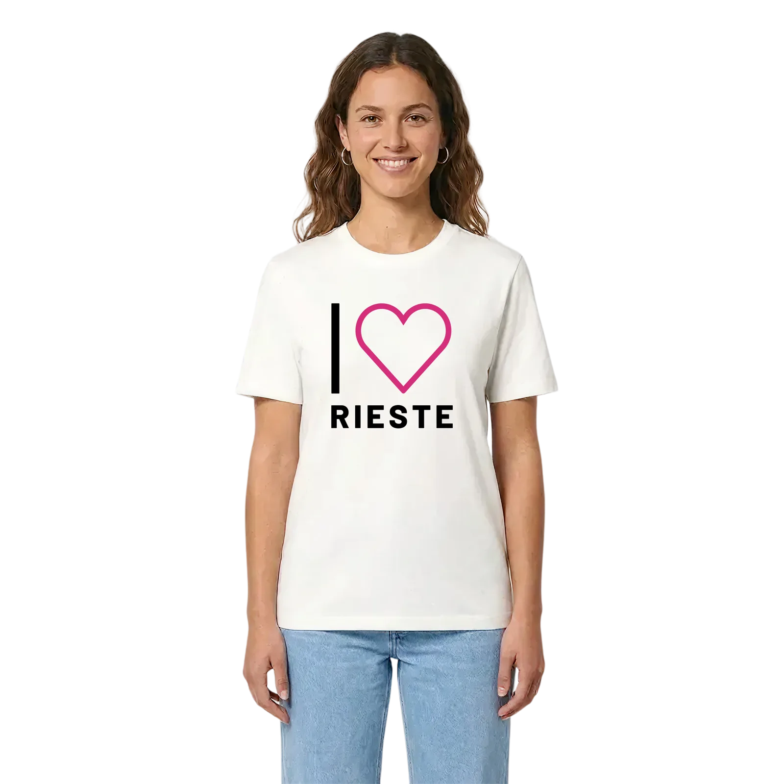 Jag älskar Rieste t-shirt stort tryck – White, i miljö