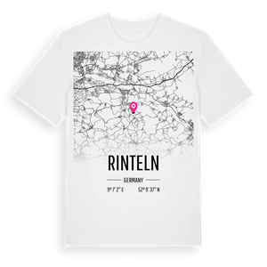 Rinteln karta t-shirt – ekologisk bomull t-shirt från Pinshirt