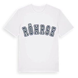 Röhrse college t-shirt – ekologisk bomull t-shirt från Pinshirt