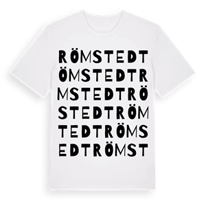 Römstedt ordlek t-shirt – ekologisk bomull t-shirt från Pinshirt