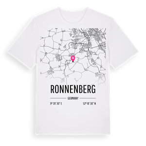 Ronnenberg karta t-shirt – ekologisk bomull t-shirt från Pinshirt
