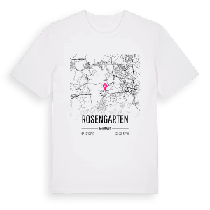 Rosengarten karta t-shirt – ekologisk bomull t-shirt från Pinshirt