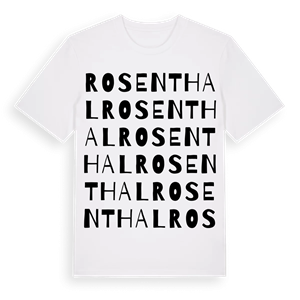 Rosenthal ordlek t-shirt – ekologisk bomull t-shirt från Pinshirt