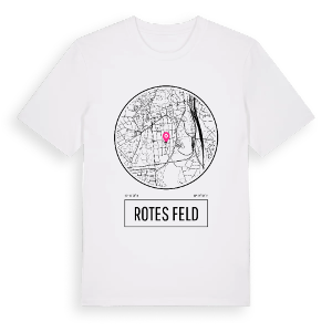 Rotes Feld t-shirt – ekologisk bomull t-shirt från Pinshirt