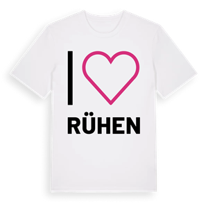 Jag älskar Rühen t-shirt stort tryck – ekologisk bomull t-shirt från Pinshirt
