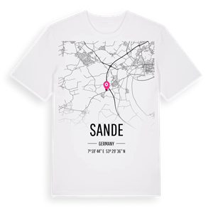 Sande karta t-shirt – ekologisk bomull t-shirt från Pinshirt