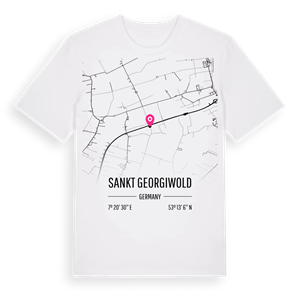Sankt Georgiwold karta t-shirt – ekologisk bomull t-shirt från Pinshirt