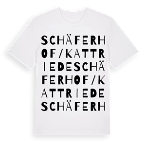 Schäferhof/Kattriede ordlek t-shirt – ekologisk bomull t-shirt från Pinshirt