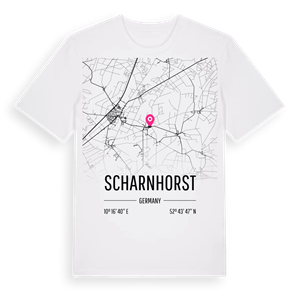 Scharnhorst karta t-shirt – ekologisk bomull t-shirt från Pinshirt