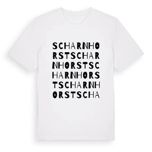 Scharnhorst ordlek t-shirt – ekologisk bomull t-shirt från Pinshirt