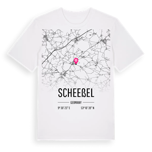 Scheeßel karta t-shirt – ekologisk bomull t-shirt från Pinshirt