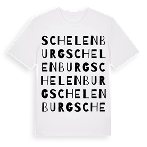Schelenburg ordlek t-shirt – ekologisk bomull t-shirt från Pinshirt