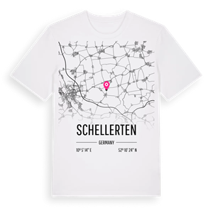 Schellerten karta t-shirt – ekologisk bomull t-shirt från Pinshirt
