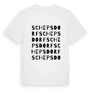 Schepsdorf ordlek t-shirt – ekologisk bomull t-shirt från Pinshirt
