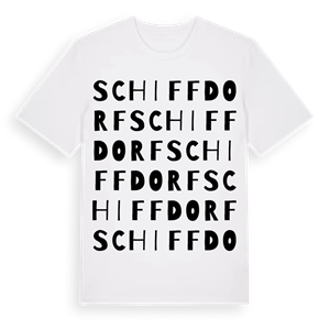 Schiffdorf ordlek t-shirt – ekologisk bomull t-shirt från Pinshirt