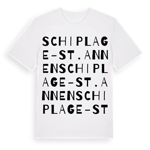Schiplage-St. Annen ordlek t-shirt – ekologisk bomull t-shirt från Pinshirt