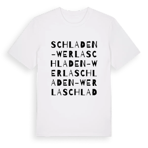 Schladen-Werla ordlek t-shirt – ekologisk bomull t-shirt från Pinshirt